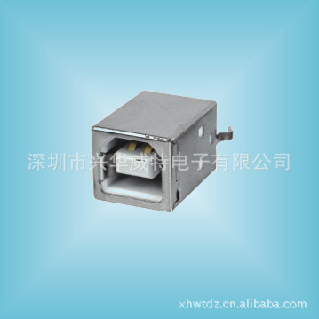 USB接口 电脑usb B母座连接器 USB电脑插品直插180度