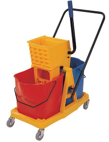 AF08073-AF08075 double barrel water Press truck (side pressure type, down pressure type), mop press bucket