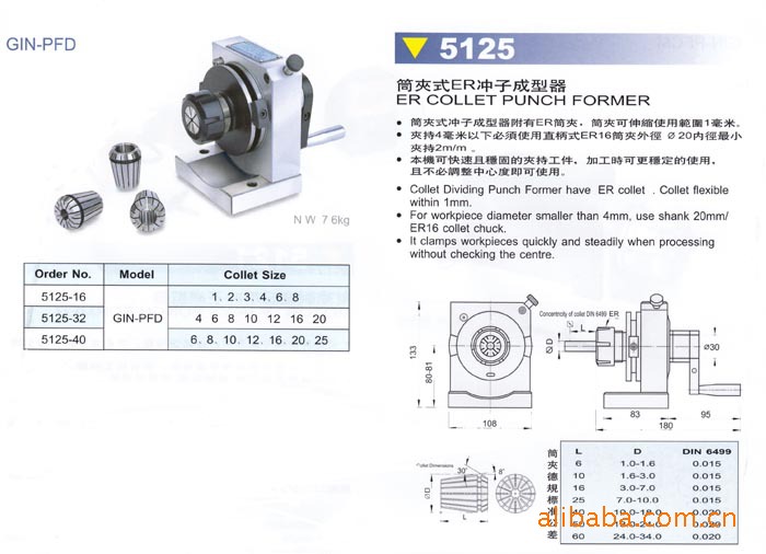 经商供应台湾精展筒夹式冲子成型器 GIN-PFD冲子成型器