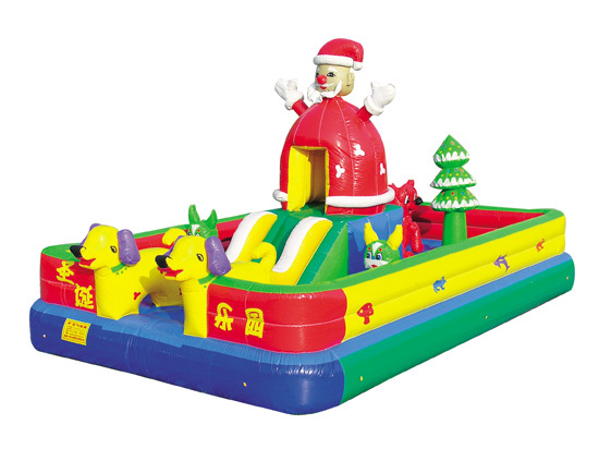 充气城堡充气蹦蹦床充气滑梯花圣诞老人充气城堡