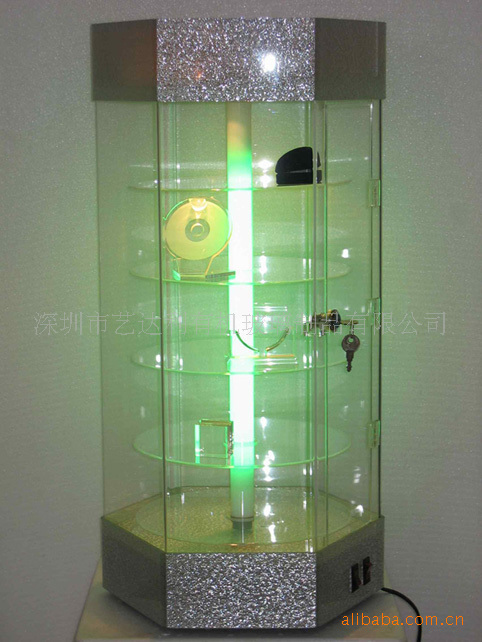 有机玻璃压克力多功能旋转式展示柜 有机玻璃展示柜 模具展示架