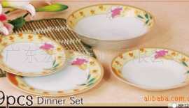 陶瓷金花餐具 SUPER WHITE PORCELAIN DINNER SET GOLDED DESIGN