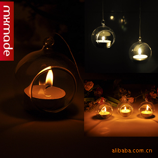 mxmade欧式可悬挂蜡烛灯/玻璃烛台浪漫 婚庆家居创意摆件|ru