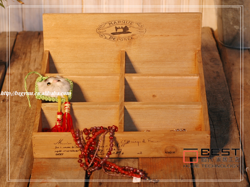 Zakka 스타일 홈 식료품 나무 저장 상자 비즈니스 카드 저장 상자 멀티 포맷 저장 상자 미국 국가