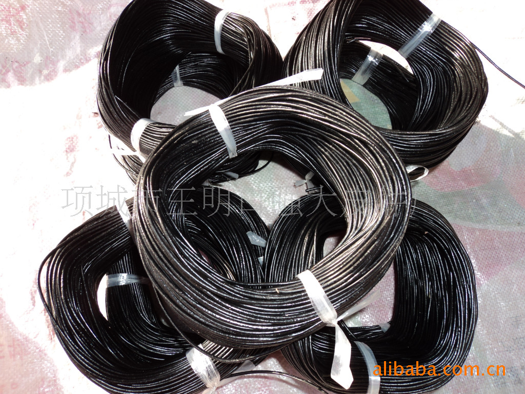 【厂家生产销售】黑色2MM牛皮绳 牛皮皮线 真皮皮绳子