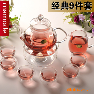 transparent Glass tea suit Kungfu Online Herbal tea Pyrex Heat High temperature resistance Mingxuan Glass Of large number wholesale
