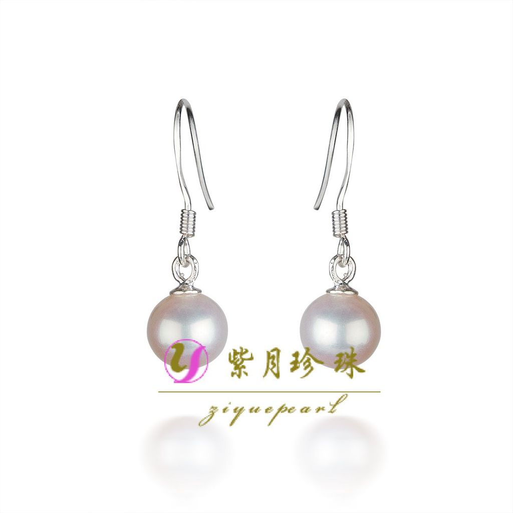 Freshwater pearl earrings Pearl earrings 7mm Round Strong light Small wholesale Spread the supply