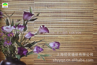 批发壁纸草编墙纸编织壁纸草类墙纸芦苇墙纸竹片墙纸草编墙纸