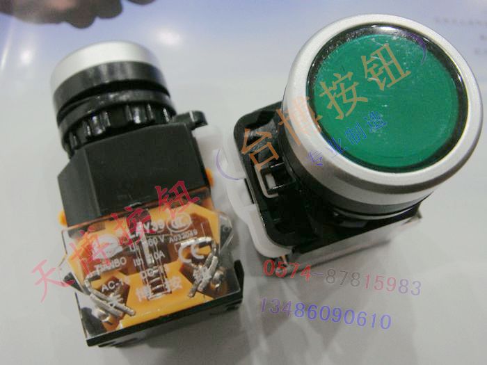  天博按钮LAY39C-11T 上海台博电器平钮自锁钮