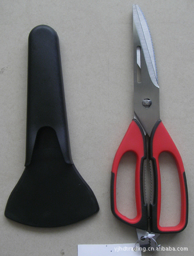 不锈钢剪刀，橡塑柄不锈钢厨房剪刀hd-8300