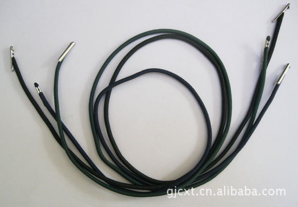 供应铁头绳 皮筋挂绳 PP文件夹松紧绳扣 档案袋绳 抽绳袋仔