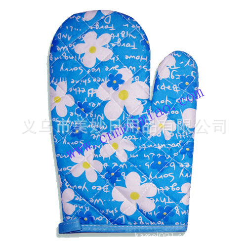 (support Customized printing Microwave Oven oven baking glove Insulated gloves Burn pad Foreign trade