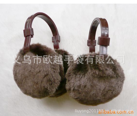 供应新款狐狸毛塑料架子耳罩，供应新款狐狸毛绒保暖耳罩