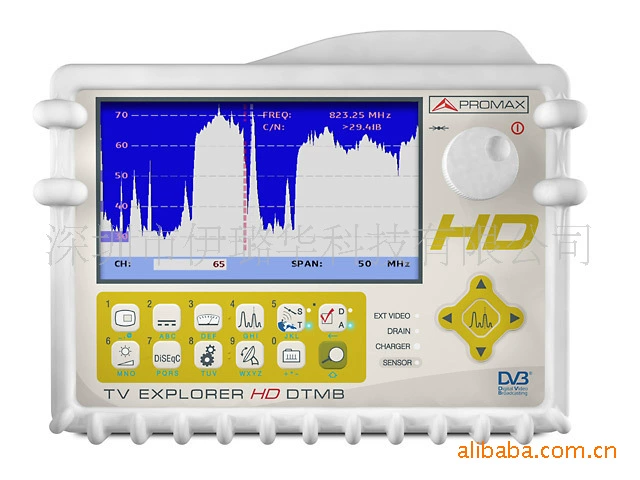 Измеритель напряженности поля национального стандарта HD DTMB TV EXPLORER HD поддерживает мониторинг спектра декодирования аудио и видео