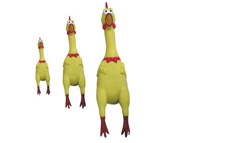 TC003厂家让利质量好价格低 整人整蛊解压发泄惨叫鸡（小号17cm)