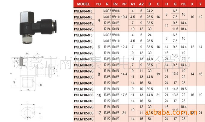 NUMAX万向弯头PSLM08-04S(图)