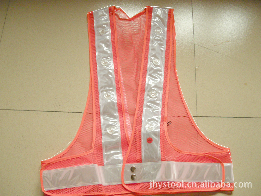 多口袋安全反光衣LED灯衣 发光闪灯警示背心（厂家直销）