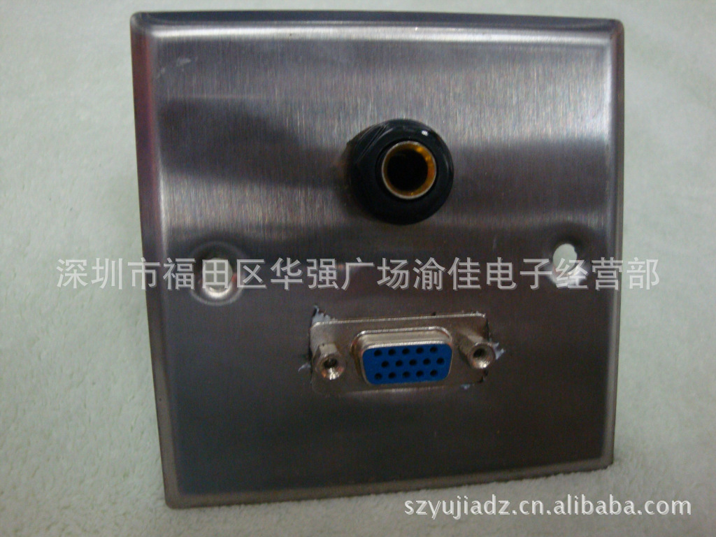 86型 VGA15P插座不锈钢面板 KTV6.35和VGA15P 面板
