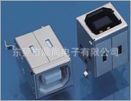供应USB插座USB B母180°插板