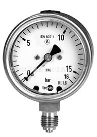 供应德国tecsis全不锈钢压力表 安全型进口P2105压力表批发
