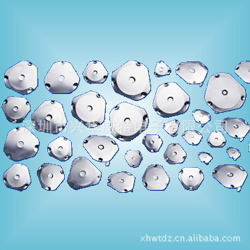 锅仔开关片 弹片 三角形2脚长0.8/1.5/3.0mmφ4~φ12mm 镀银