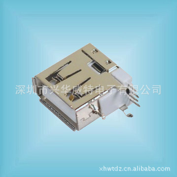 USB接口 电脑usb 2.0母座侧插短体连接器 USB电脑插口