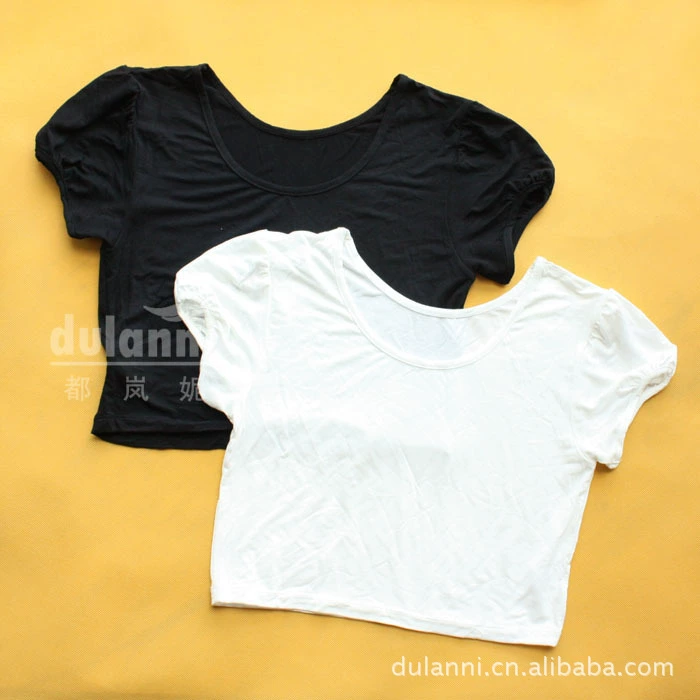 1366 приталенный эластичный Топ в Корейском стиле, Базовая рубашка из модала, Футболка с рукавами-фонариками, 0082