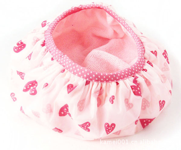 Manufacturers supply Korean version of Love PEVA& Superfine fibre double-deck adult waterproof fast Dry hair cap Mixed batch Foreign trade