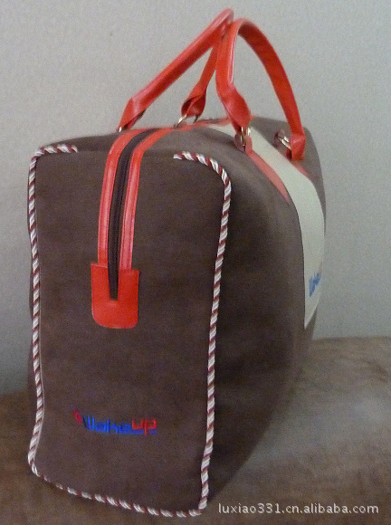 供应高档可印LOGO麂皮绒床上用品包装袋