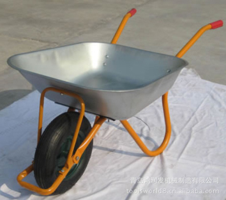 厂家供应园林建筑工具手推车拉货车银色WB7201