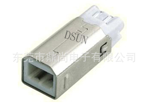 供应USB插座USB B母180°插板
