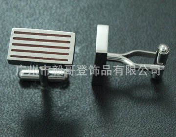 长方形袖扣，意大利袖扣，出口袖扣，供应A4020-M 不锈钢袖扣