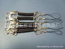 供应PU弹簧绳钥匙扣弹簧挂绳手机失手绳手环QQ圈O形圈