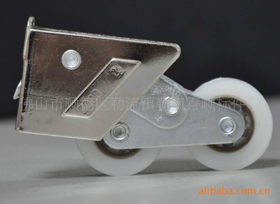 门窗滑轮 2000#尼龙铁盖活动双轮滑轮 窗轮BS311