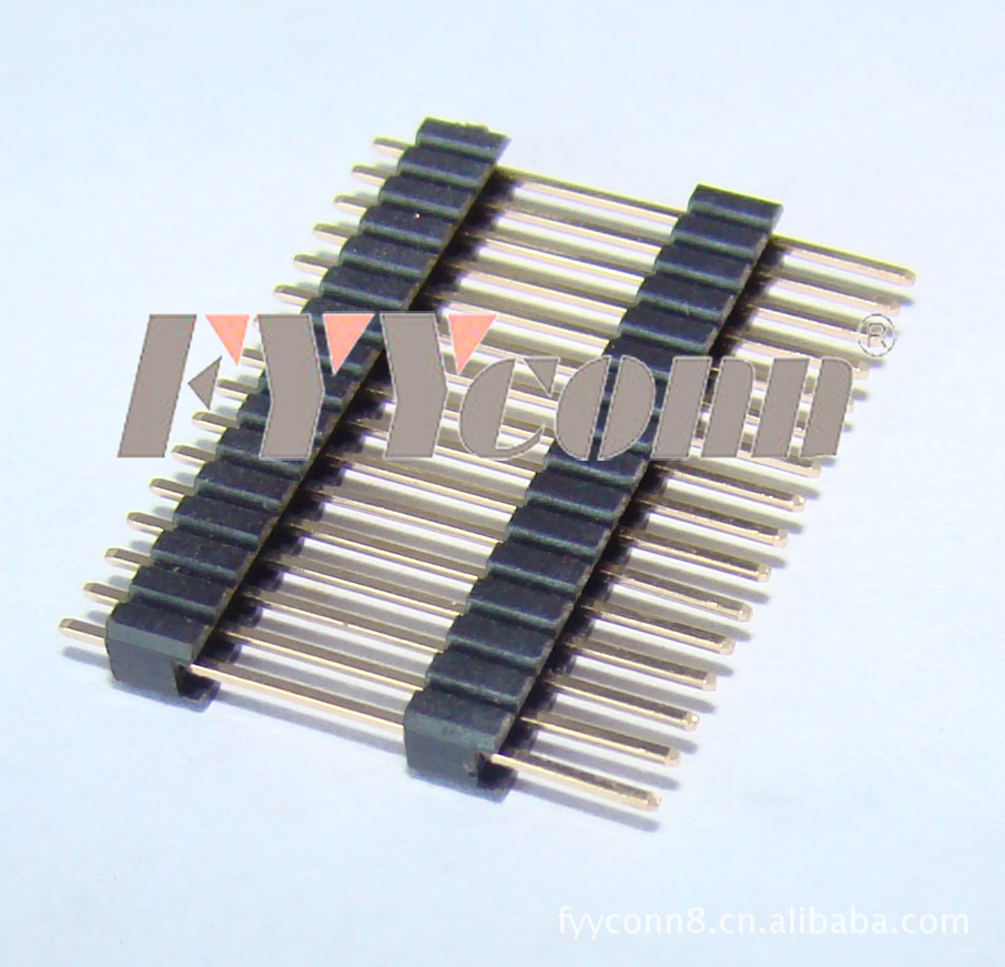 双排双塑 单排排针 2.54 2.0防水端子连接器直插式串口插座