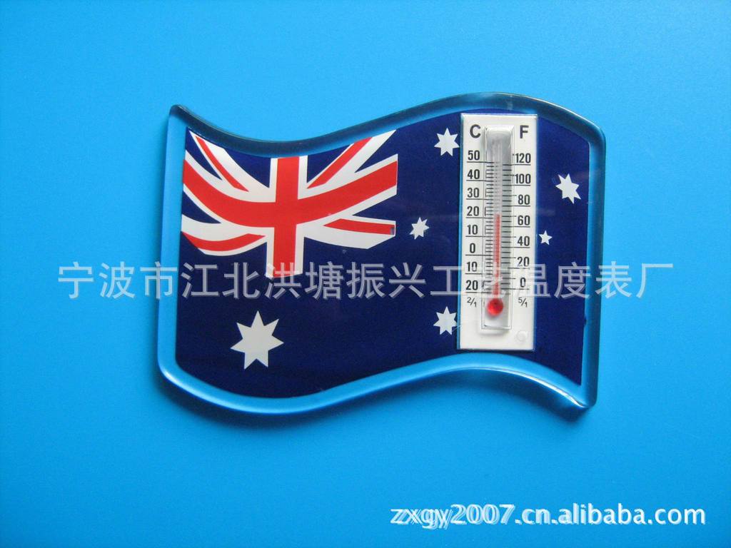 供应温度计 工艺品纸牌(冰箱贴)温度计