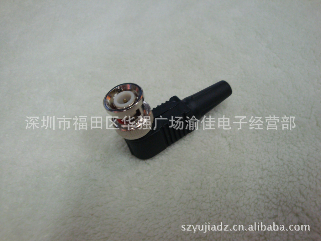 BNC弯胶 免焊BNC插头 Q9监控接线插头