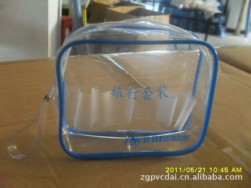 厂家直销pvc袋、化妆品袋、旅行袋、套装袋、酒店用品袋