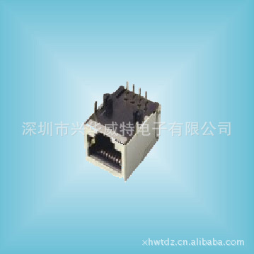 RJ45网络接口 PCB网络母座 8P8C 90度全包带屏蔽JACK