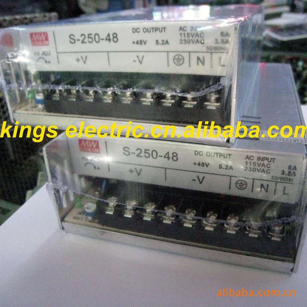 供应原装铭纬开关电源S-250-48（广州百万库存销售）