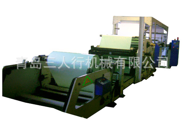 【三人行机械】 PLC触摸屏全自动集中控制系统 不干胶复合机