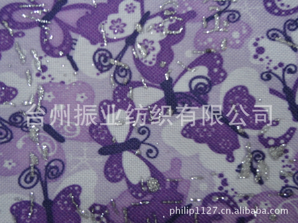 600D烫金印花牛津布【蝴蝶烫金】 厂家直销 现货供应