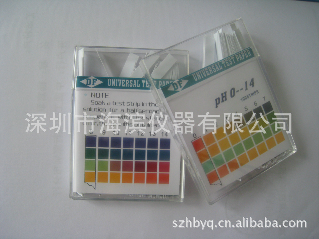 台湾DF精密PH试纸0-14包装100条/盒酸碱度试纸PH值测试纸
