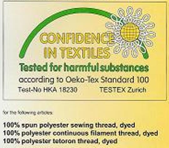 供应符合2017-2018年度0eko tex 100标准 金丽牌金达牌各类缝纫线