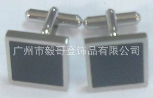 供应A4388-DJ不锈钢袖扣，滴胶袖扣，方形袖扣，商务礼品袖扣