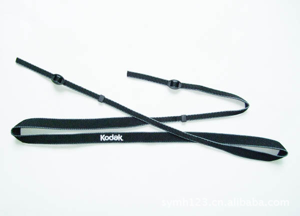 KODAK数码相机肩带 单反相机背带 黑色窄背带 绣花织带 背带绳带