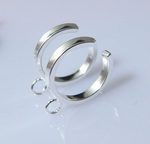 供应批发 有吊无耳洞耳夹 无痛手捏耳夹12mm银色隐形耳环 耳圈