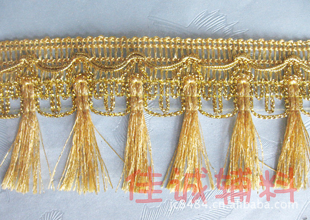 Una variedad de oro y plata seda borla encaje franja Ropa Accesorios textil hogar joyería DIY accesorios 3-6cm