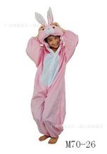 M70-26復活節5件起批兒童演出服 粉兔白兔動物服裝 派對服裝