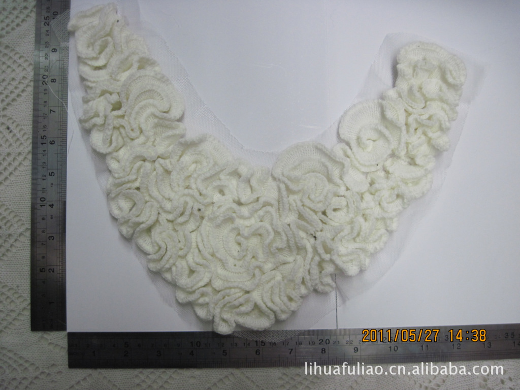 新款毛线花 领花 鞋花 手工花